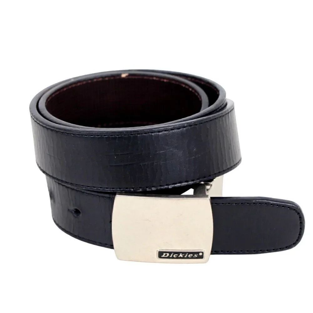 Dickies BLACK BROWN GENUINE LEATHER 1.25"Wd CASUAL DRESS RVRSBL BELT 38-40 (G61